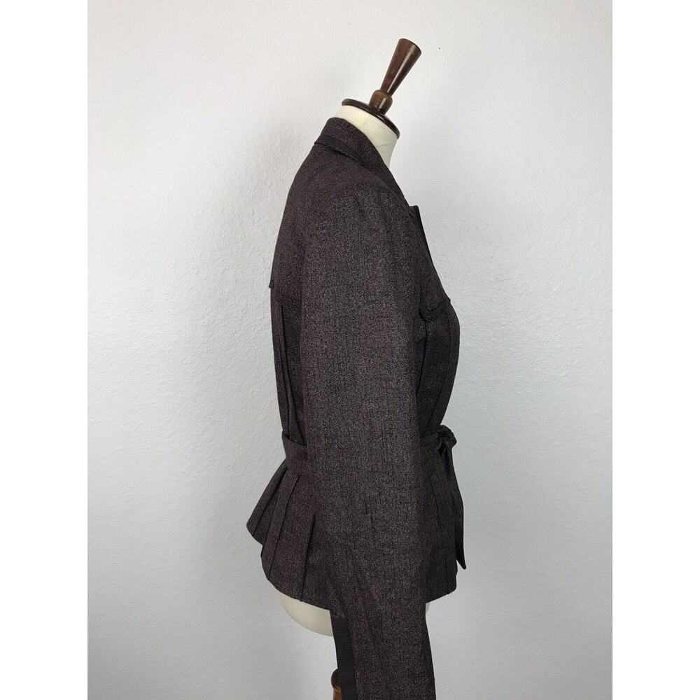 Albert Nipon Belted Single Breast Jacket Tweed - image 6